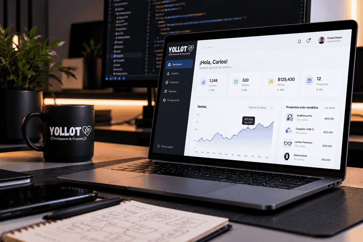 Sistema web personalizado desarrollado por YollotDP